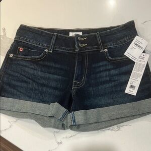 Hudson Jeans Blue Cuffed Jean Shorts